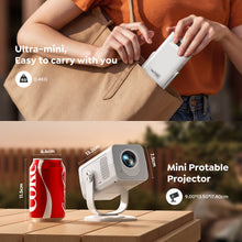 将图片加载到图库查看器,【Built-in Apps | Short Throw】Mini-Projector with WiFi6 and Two-Way Bluetooth5.4, 4K 1080P Support Portable Projector, Auto Keystone 270° Rotation Outdoor Movie Projecteur for Phone/HDMI/TV Stick,White