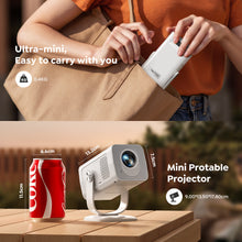 Load image into Gallery viewer, 【Built-in Apps | Short Throw】TP2 Mini-Projector with WiFi6 and Two-Way Bluetooth5.4, 4K 1080P Support Portable Projector, Auto Keystone 270° Rotation Outdoor Movie Projecteur for Phone/HDMI/TV Stick,White