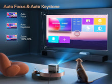 将图片加载到图库查看器,【Android TV & Auto Focus/Keystone】Proiettore 4K Supporta,700ANSI,Videoproiettore 1080P Nativo Full HD TOPTRO Proiettore Home Cinema Zoom 50% WiFi6 per Telefono/TV Stick/PS5 HDMI AV USB