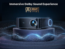 Load image into Gallery viewer, X9 Smart-Projector with WiFi 6 and 2-Way Bluetooth, Auto Focus & Keystone, TOPTRO X9 4K Supported Outdoor Movie Projector, Gray