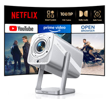 将图片加载到图库查看器,TOPTRO Projector 4K【Compatible with Netflix & DoIby Audio】FHD 1080P Smart Projector with 360° Adjustable Stand, 800 ANSI WiFi 6 Bluetooth, Auto Focus & Keystone, Home Cinema TV Projectors for Bedroom