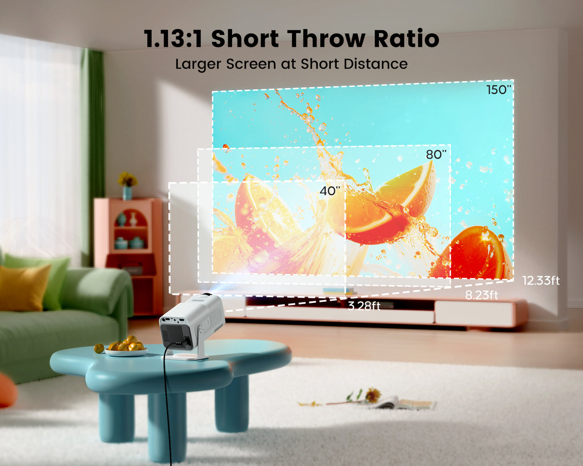 Amazon.com: 【270°Adjustable Stand】Mini Projector 4K with