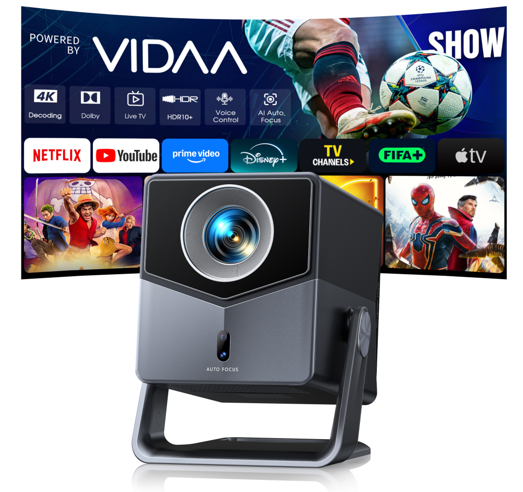TOPTRO A2 プロジェクター VIDAA Smart Projector 4K [VIDAA Live TV & 36W Dolby & Voice Control
