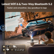 将图片加载到图库查看器，Netflix-Licensed/Dolby Audio 丨Smart Projector 4K with WiFi and 2-Way Bluetooth, Keystone &amp; Electric Focus, Mini Short Throw Projecteur Portatif, TOPTRO TP1 Portable Proyector for Outdoor Home Movie
