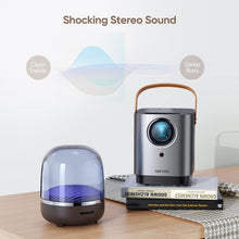 将图片加载到图库查看器，5G WiFi Bluetooth Projector, TOPTRO TR23 Outdoor Projector 1080P Supported, Mini Projector with 360 Degree Surround Sound, Dust-Proof, Projector Compatible with TV Stick, iOS, Android, PS5
