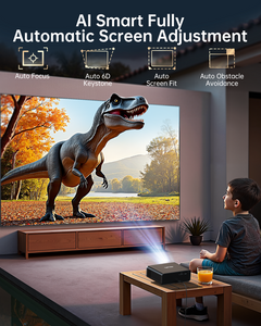 [1000 ANSI/Netflix-License/20W Dolby Audio] Smart Projector with WiFi 6 and 2-Way Bluetooth, Auto Focus & Keystone, TOPTRO A1 4K Supported Outdoor Movie Projector