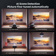 Load image into Gallery viewer, Outdoor-Projector-4K [VIDAA Live TV/40W Dolby] with WiFi6 and Bluetooth Compatible with Netflix, Smart Projector, AI Voice Control &amp; Auto Focus, HDR10, Movie Proyector for Ceiling Home Theater
