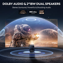Load image into Gallery viewer, Smart Projector 4K [VIDAA Live TV &amp; 36W Dolby &amp; Voice Control] with WiFi6 and Bluetooth, Short Throw Projector Compatible with Netflix, AI Auto Focus, HDR10, Home Theater Proyector for Outdoor Movies
