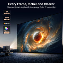 Load image into Gallery viewer, Smart Projector 4K [VIDAA Live TV &amp; 36W Dolby &amp; Voice Control] with WiFi6 and Bluetooth, Short Throw Projector Compatible with Netflix, AI Auto Focus, HDR10, Home Theater Proyector for Outdoor Movies
