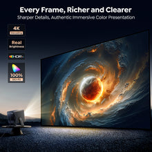 Load image into Gallery viewer, Smart Projector 4K [VIDAA Live TV &amp; 36W Dolby &amp; Voice Control] with WiFi6 and Bluetooth, Short Throw Projector Compatible with Netflix, AI Auto Focus, HDR10, Home Theater Proyector for Outdoor Movies
