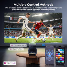 Load image into Gallery viewer, Smart Projector 4K [VIDAA Live TV &amp; 36W Dolby &amp; Voice Control] with WiFi6 and Bluetooth, Short Throw Projector Compatible with Netflix, AI Auto Focus, HDR10, Home Theater Proyector for Outdoor Movies
